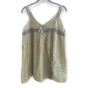5/$35 UO Lux Vintage Scandinavian Scalopped Eyelet Sleeveless Too